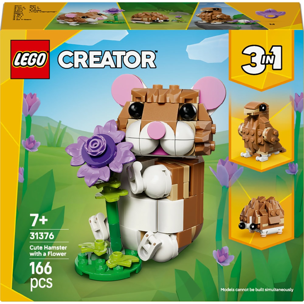 LEGO Creator: Hamster adorabil cu o floare 31376, 7 ani+, 166 piese