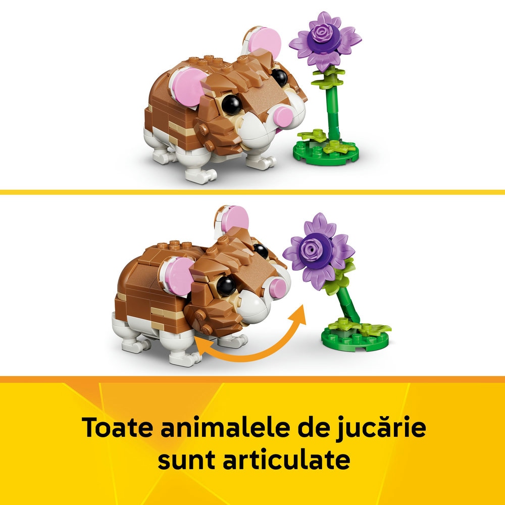 LEGO Creator: Hamster adorabil cu o floare 31376, 7 ani+, 166 piese
