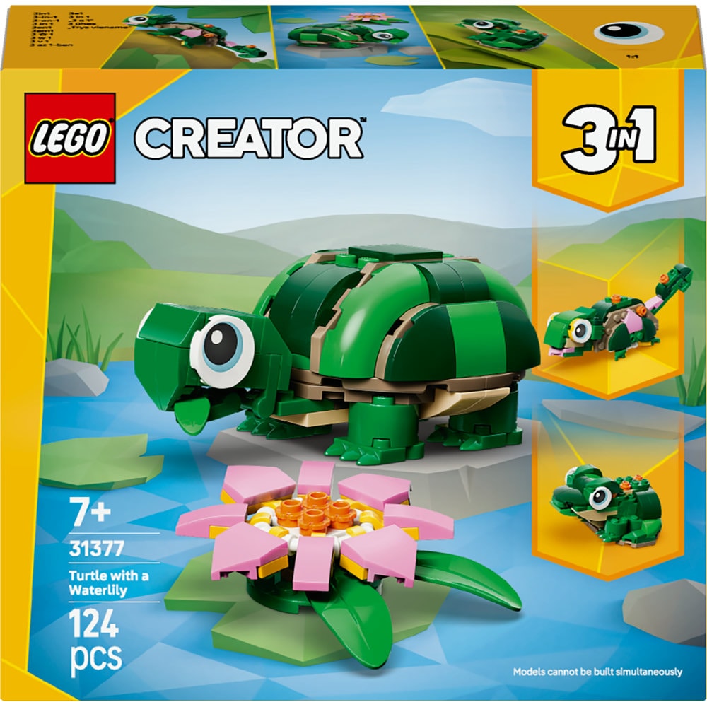 LEGO Creator: Broasca-testoasa cu o floare de nufar 31377, 7 ani+, 124 piese