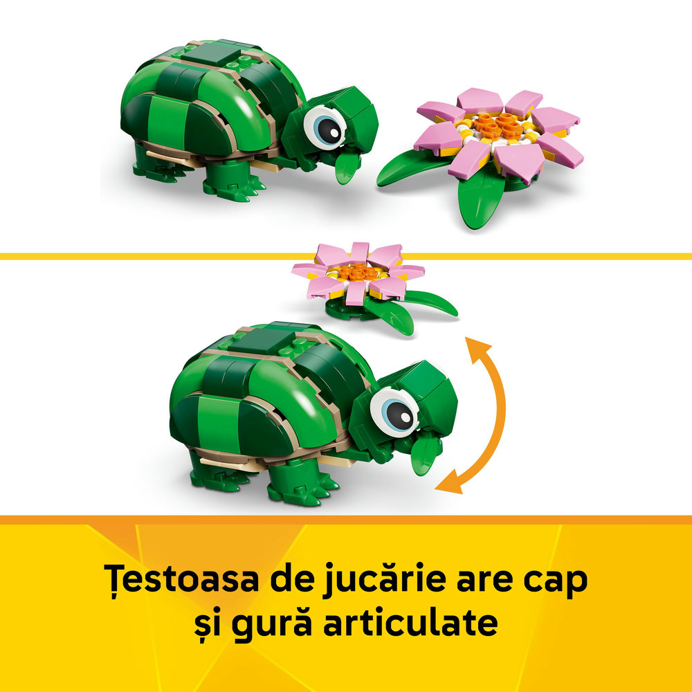 LEGO Creator: Broasca-testoasa cu o floare de nufar 31377, 7 ani+, 124 piese