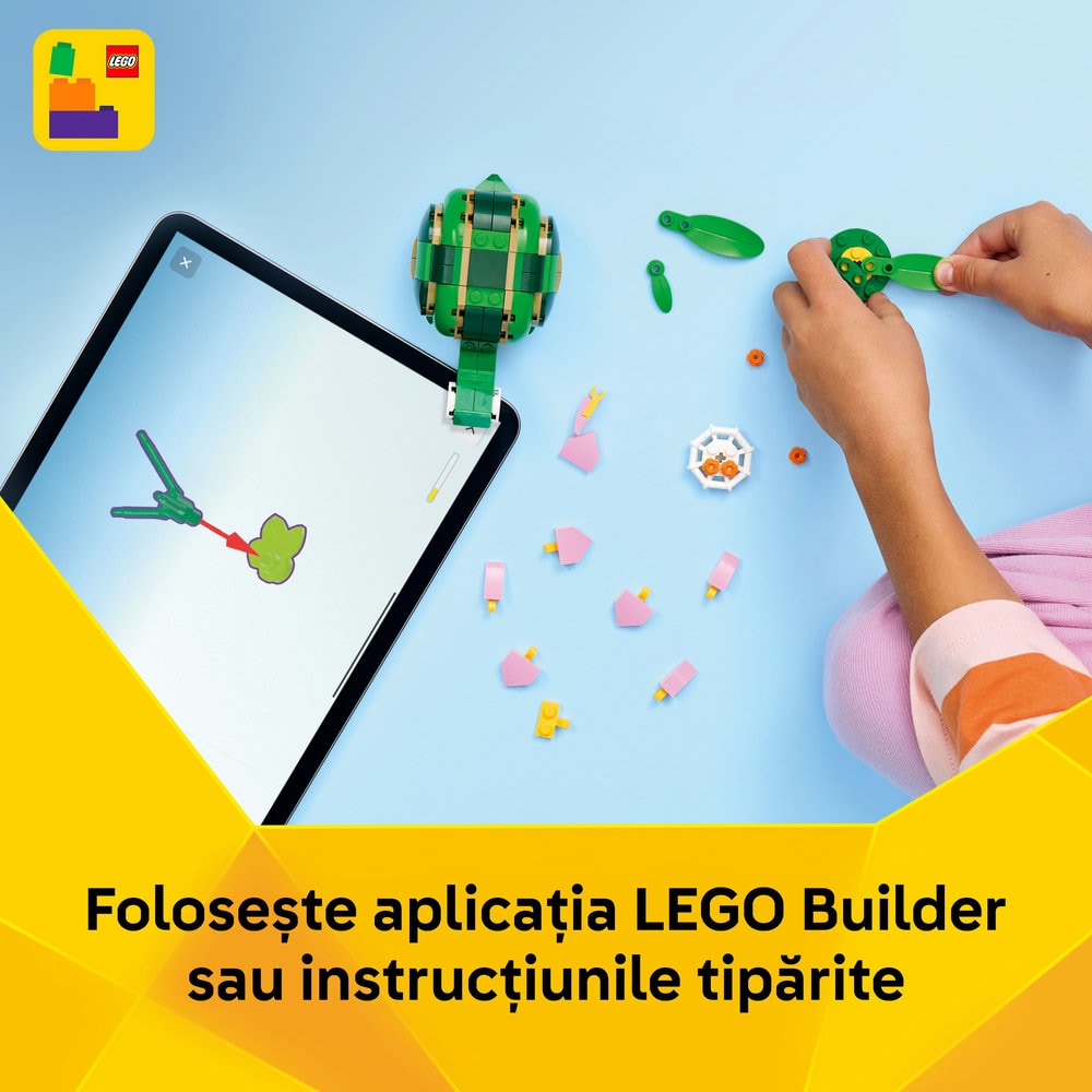 LEGO Creator: Broasca-testoasa cu o floare de nufar 31377, 7 ani+, 124 piese