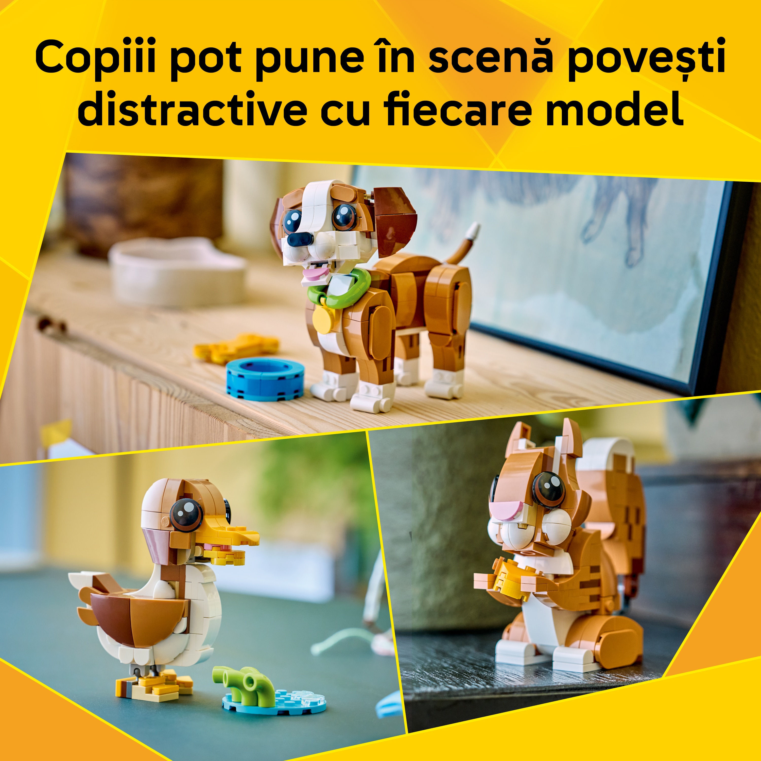 LEGO Creator: Animale adorabile - Catelus jucaus 31382, 8 ani+, 336 piese