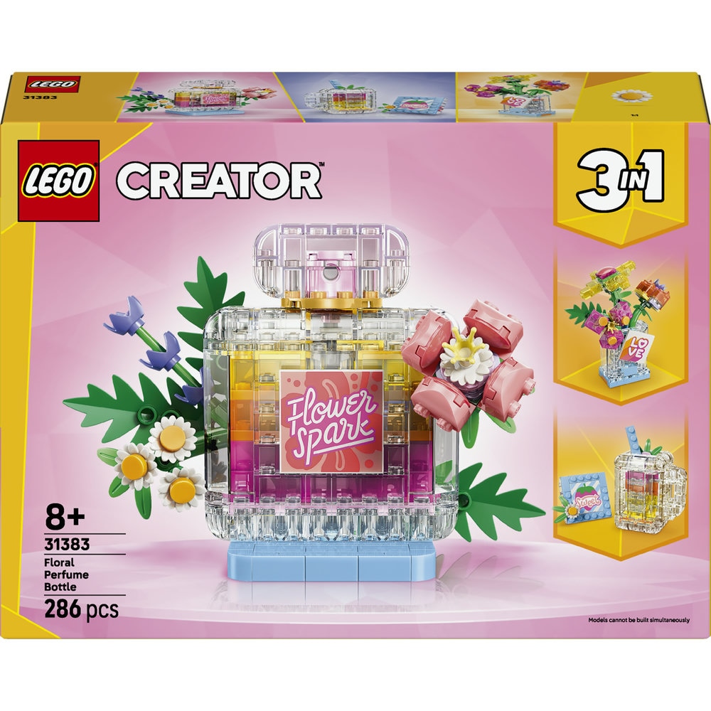 LEGO Creator: Sticla de parfum cu flori decorativa 31383, 8 ani+, 286 piese