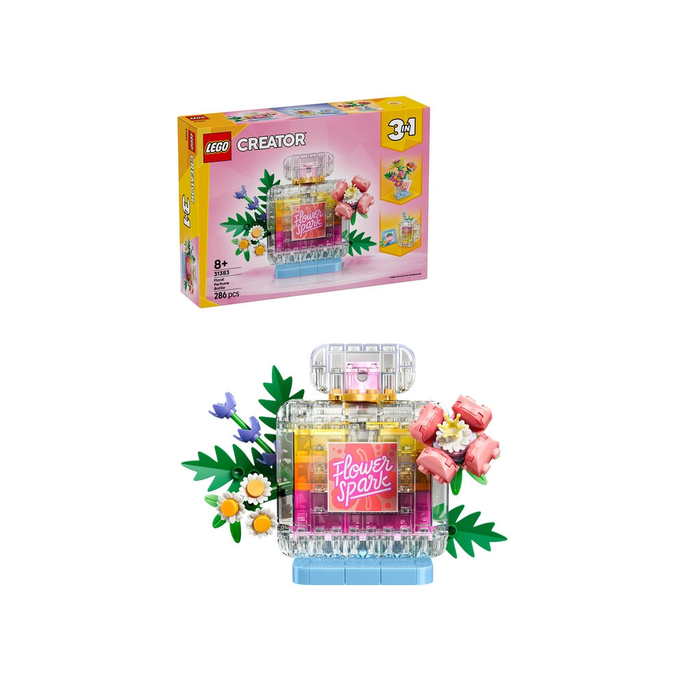 LEGO Creator: Sticla de parfum cu flori decorativa 31383, 8 ani+, 286 piese