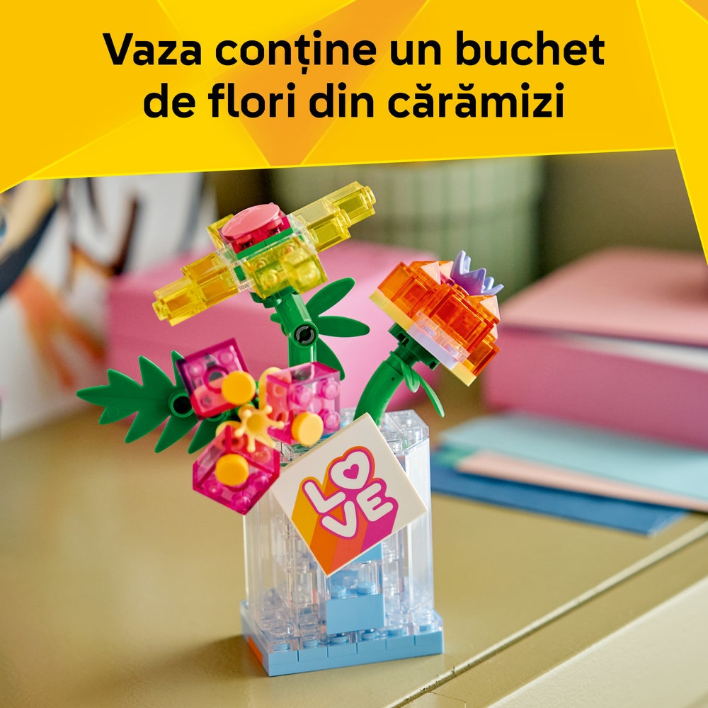 LEGO Creator: Sticla de parfum cu flori decorativa 31383, 8 ani+, 286 piese