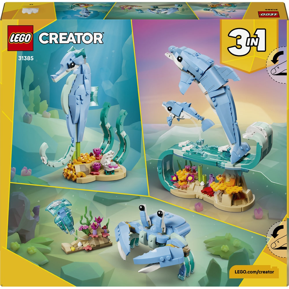 LEGO Creator: Animale marine - Delfini superbi 31385, 9 ani+, 542 piese
