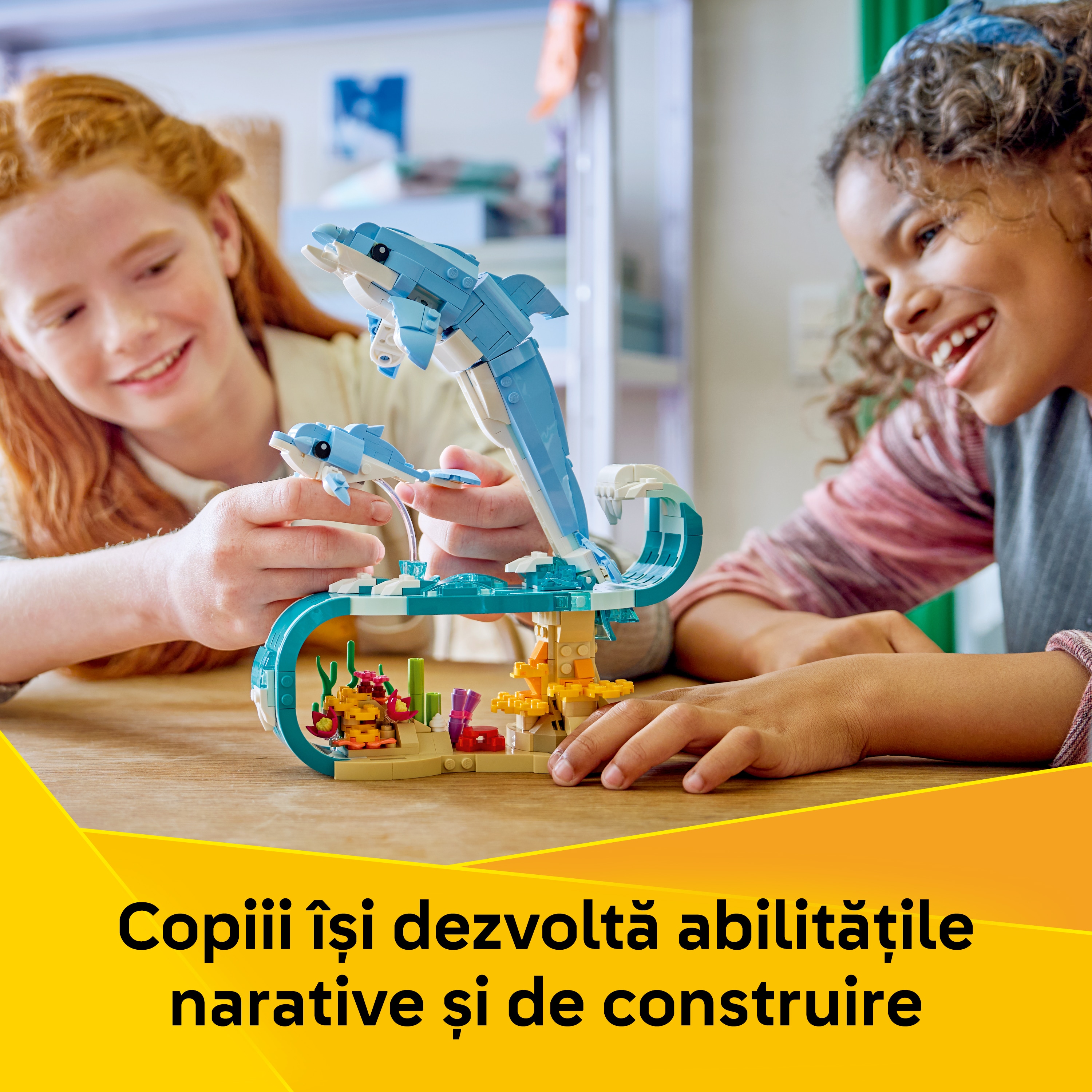 LEGO Creator: Animale marine - Delfini superbi 31385, 9 ani+, 542 piese