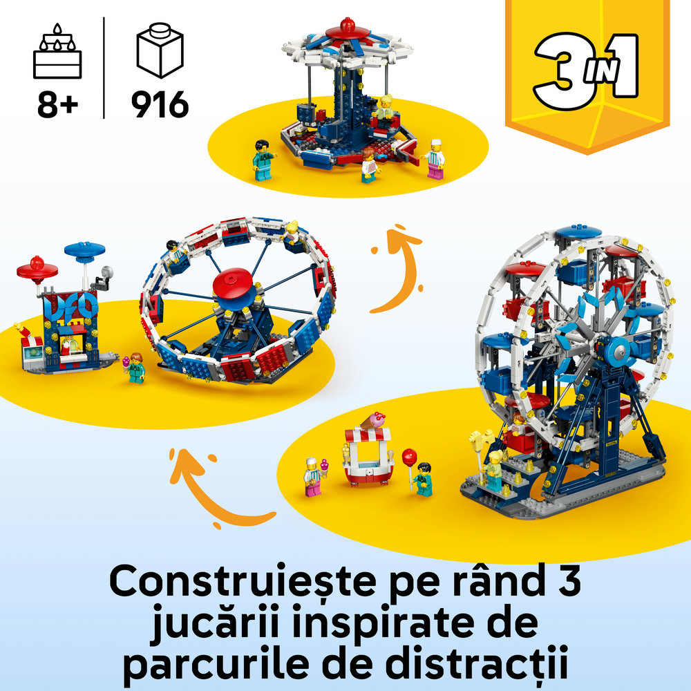 LEGO Creator: Roata Ferris emblematica 31389, 8 ani+, 916 piese