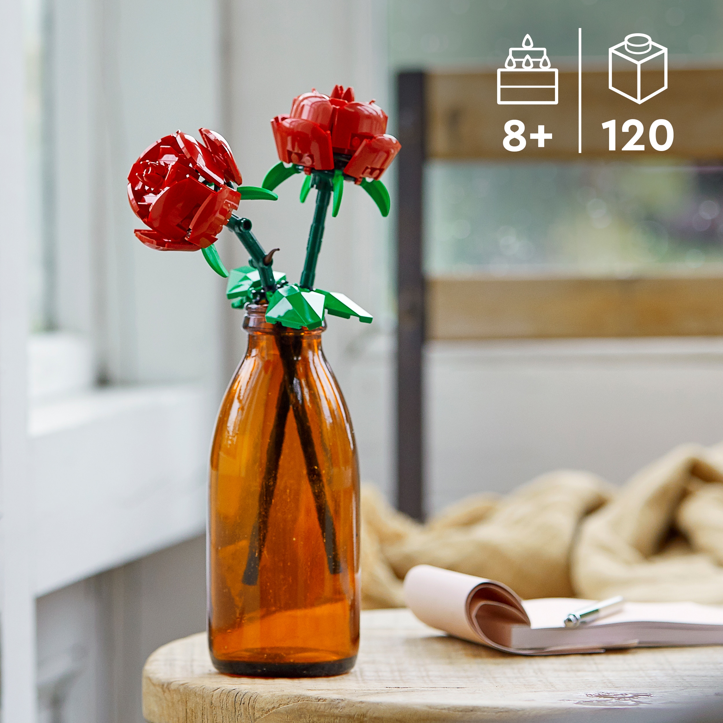 LEGO Botanicals: Trandafiri 40460, 8 ani+, 120 piese