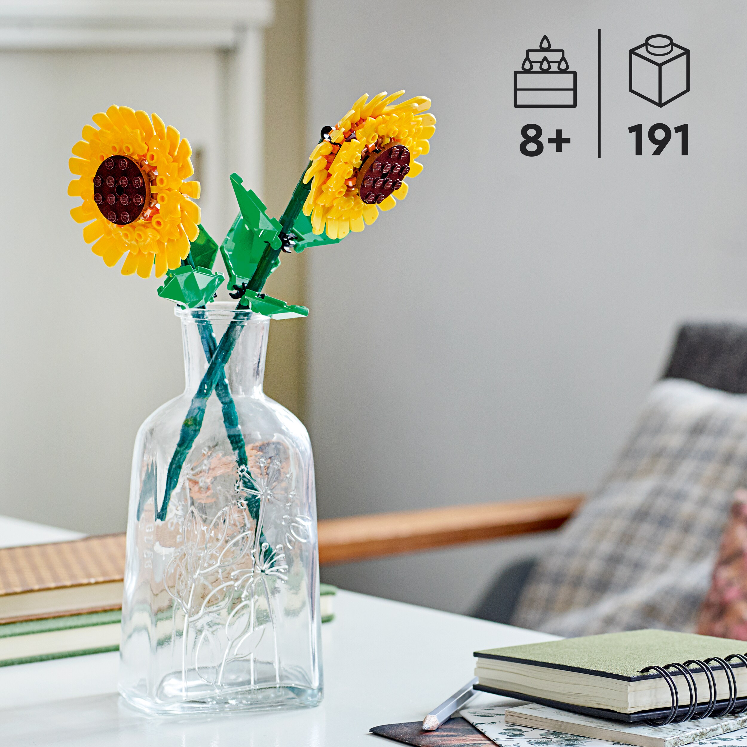 LEGO Botanicals: Florile soarelui 40524, 8 ani+, 191 piese