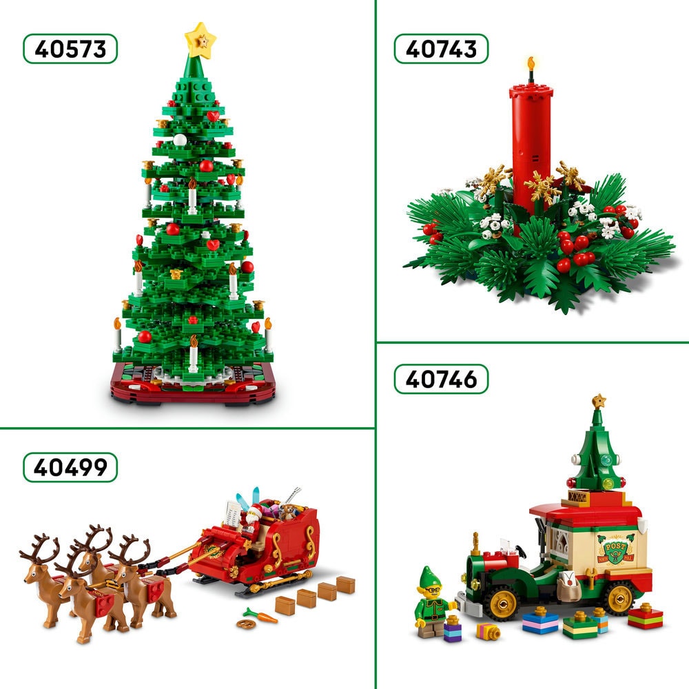 LEGO Iconic: Selectie de ornamente de Craciun 40744, 6 ani+, 153 piese