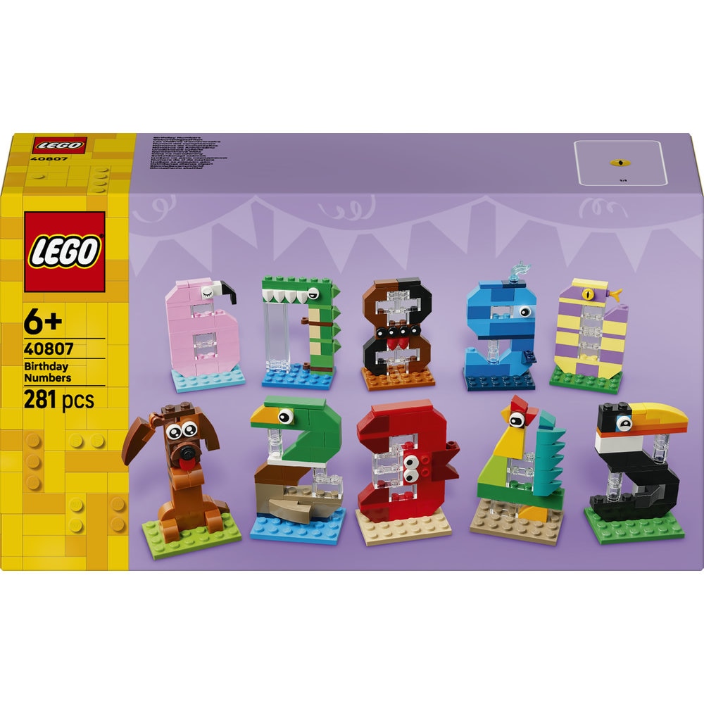 LEGO Iconic: Numere de zi de nastere 40807, 6 ani+, 281 piese