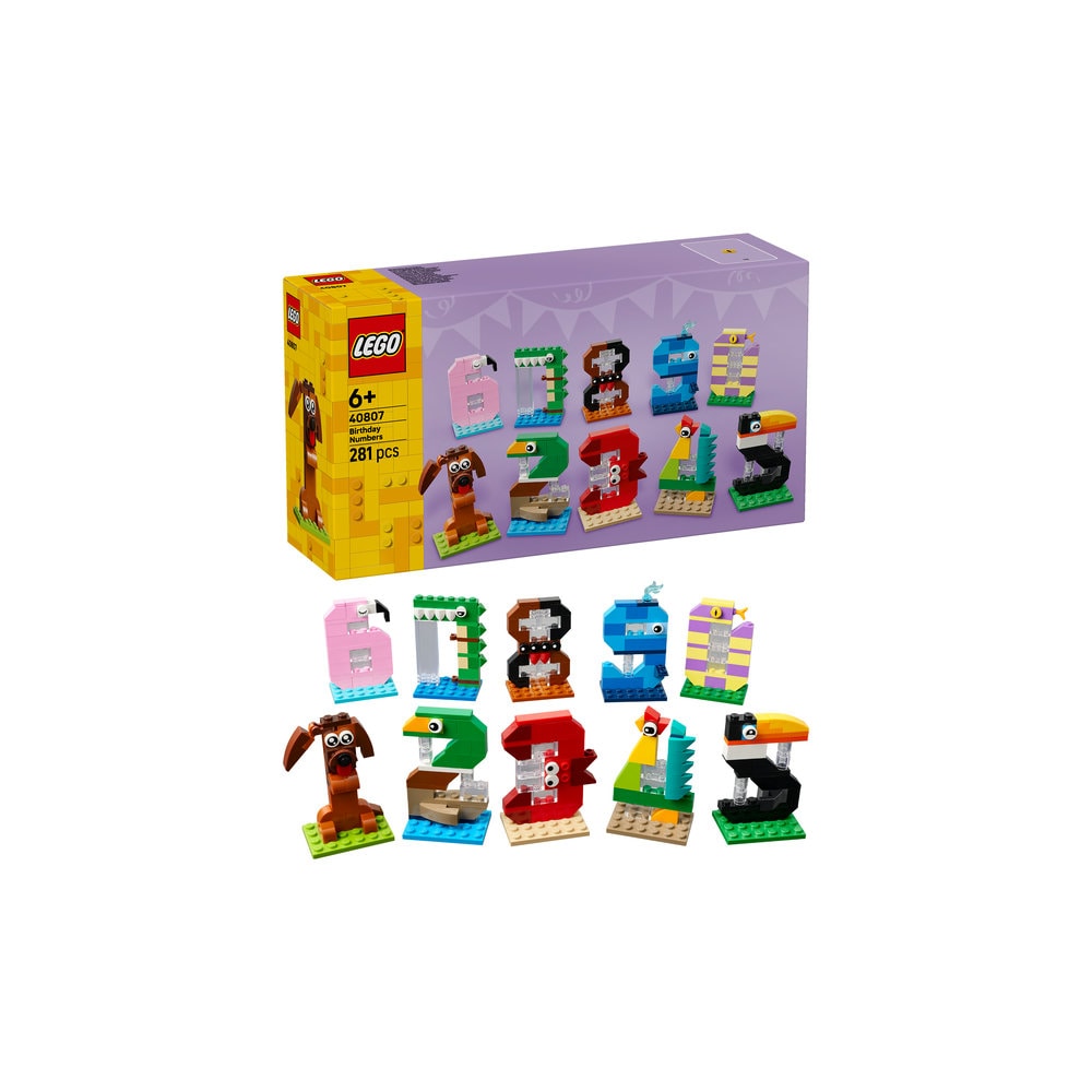 LEGO Iconic: Numere de zi de nastere 40807, 6 ani+, 281 piese