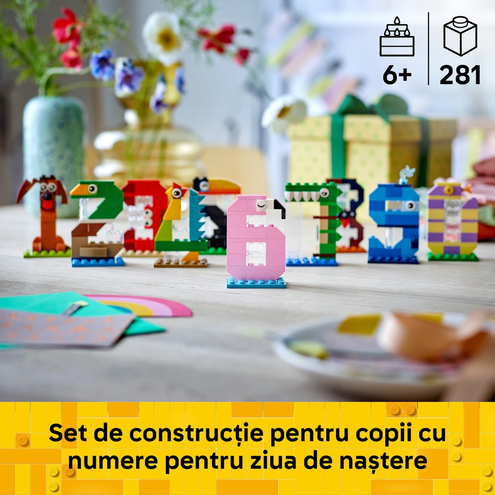 LEGO Iconic: Numere de zi de nastere 40807, 6 ani+, 281 piese