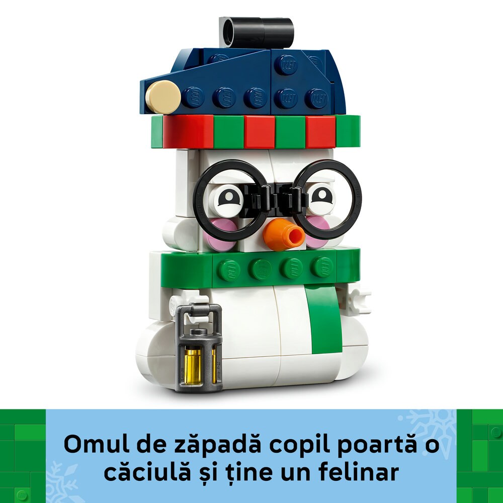 LEGO Iconic: Ornamente in forma de om de zapada 40812, 6 ani+, 168 piese