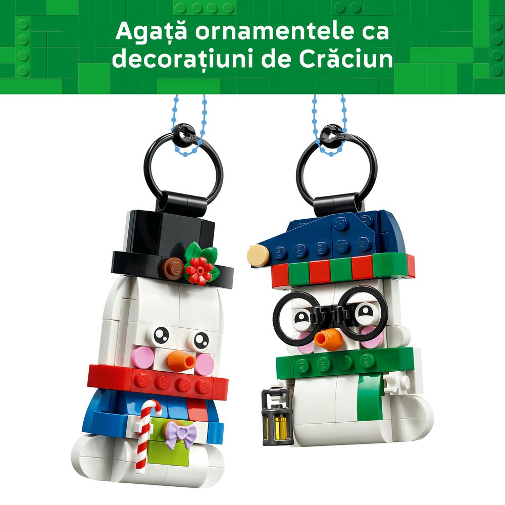 LEGO Iconic: Ornamente in forma de om de zapada 40812, 6 ani+, 168 piese