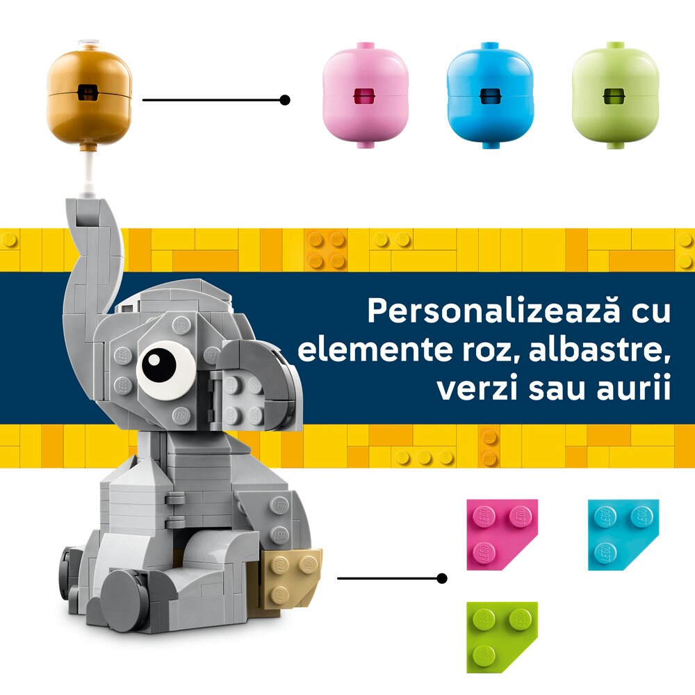 LEGO Iconic: Pui de elefant pe cer 40814, 18 ani+, 402 piese