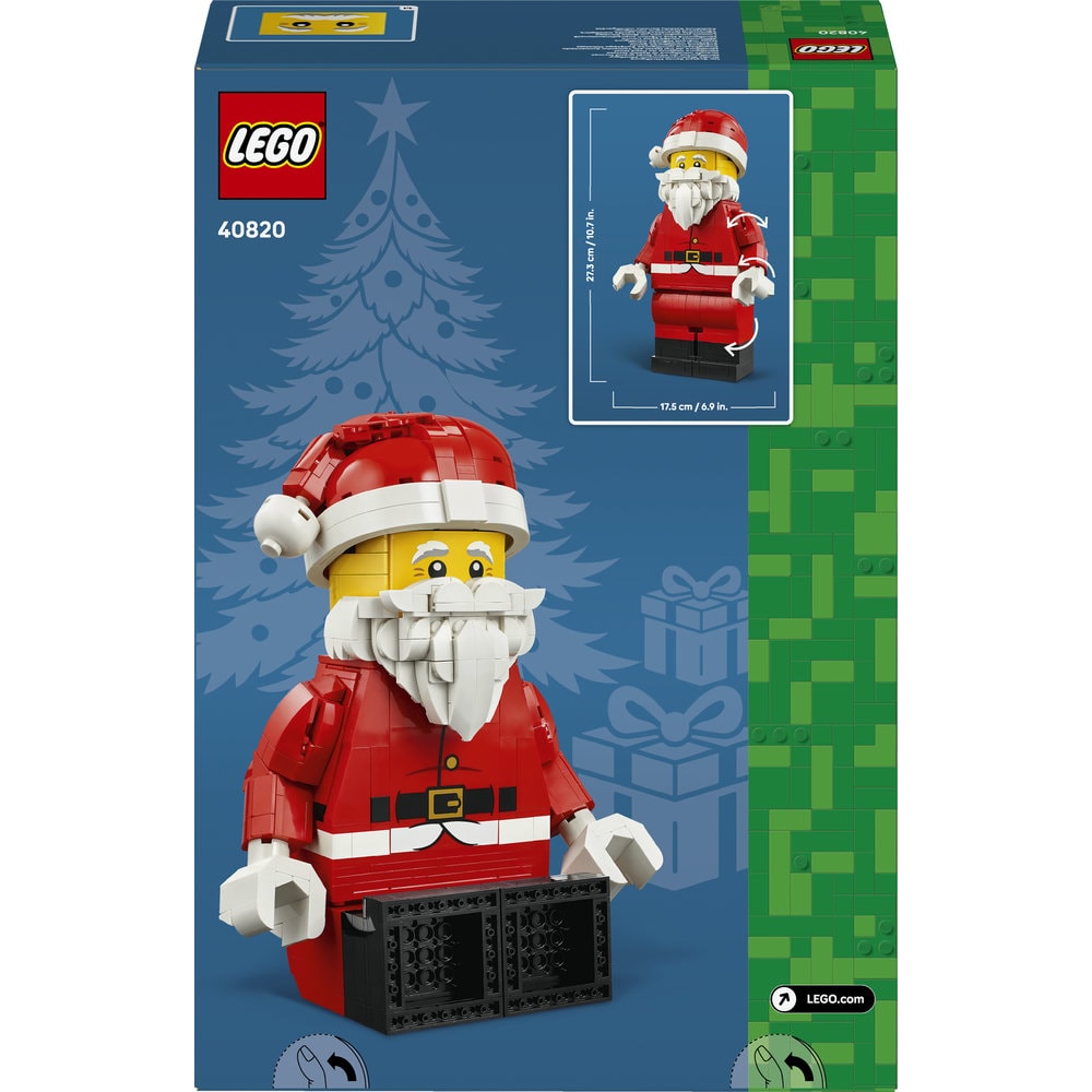 LEGO Iconic: Minifigurina Mos Craciun supradimensionata 40820, 10 ani+, 761 piese