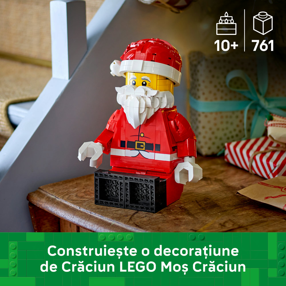 LEGO Iconic: Minifigurina Mos Craciun supradimensionata 40820, 10 ani+, 761 piese