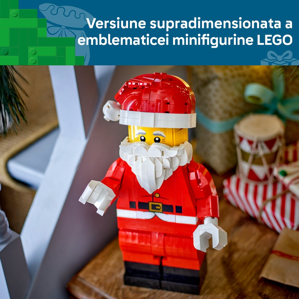 LEGO Iconic: Minifigurina Mos Craciun supradimensionata 40820, 10 ani+, 761 piese