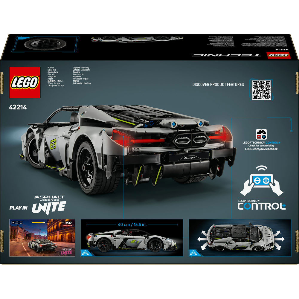 LEGO Technic: Supermasina sport Lamborghini Revuelto 42214, 10  ani+, 1135 piese