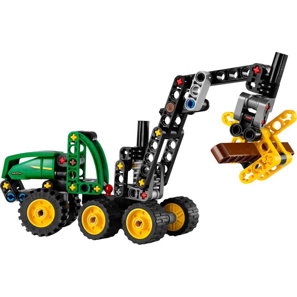 LEGO Technic: Utilaj de taiat si stivuit copaci John Deere 1470H 42218, 7 ani+, 117 piese