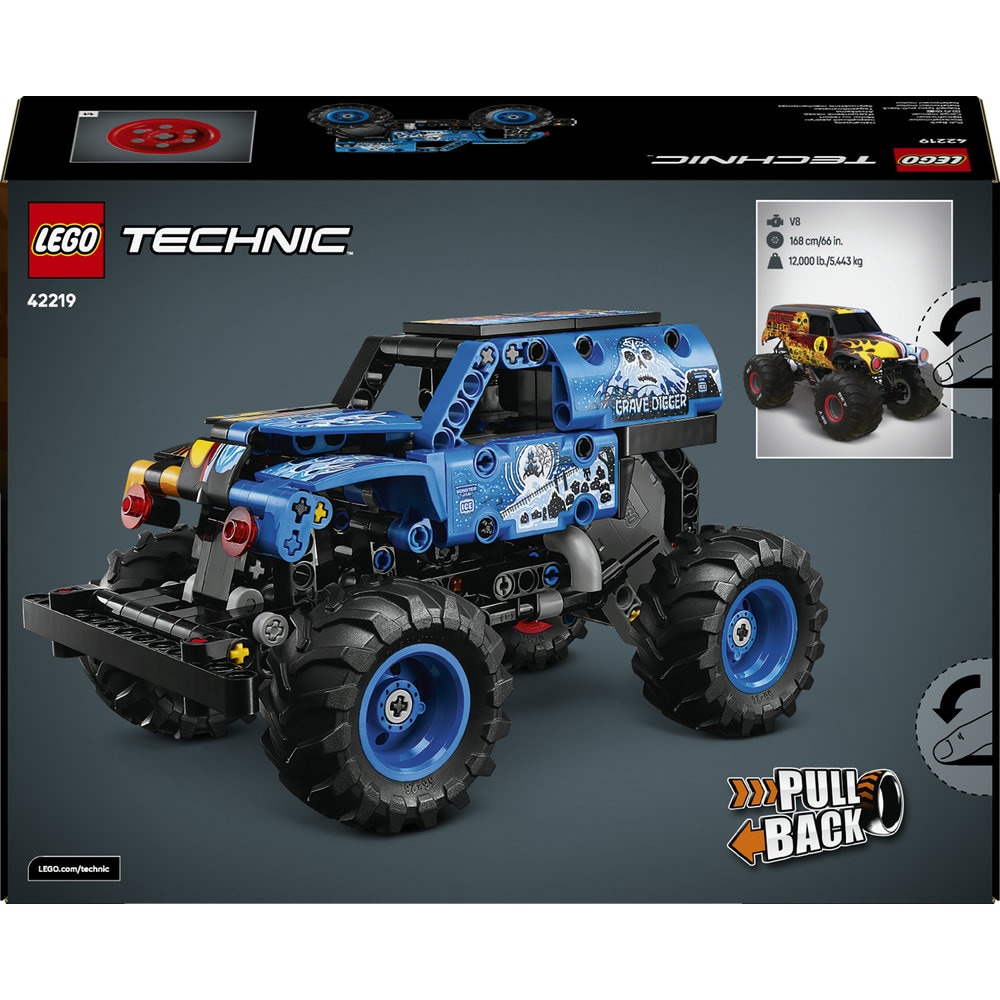 LEGO Technic: Monster Jam Grave Digger Foc si gheata 42219, 7 ani+, 263 piese