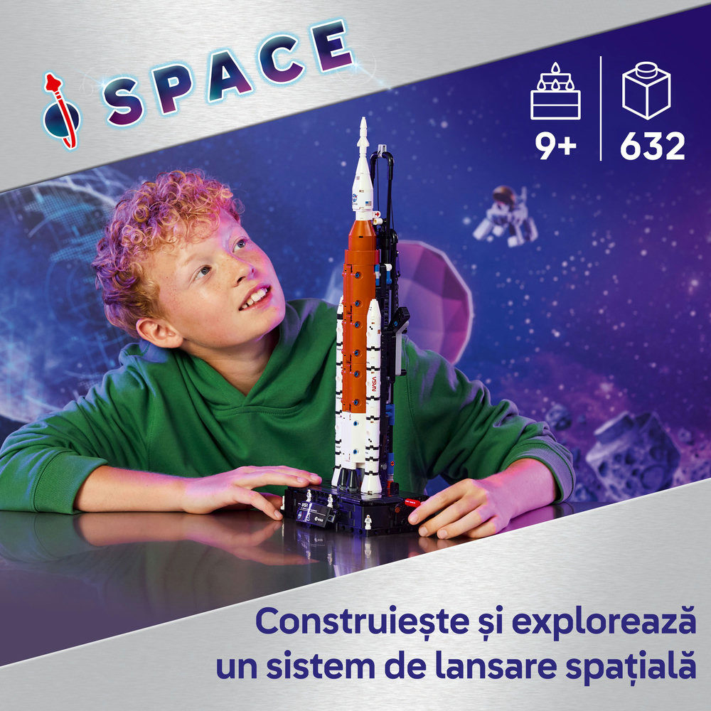 LEGO Technic: Racheta Sistemului de lansare spatiala NASA Artemis 42221, 9 ani+, 632 piese