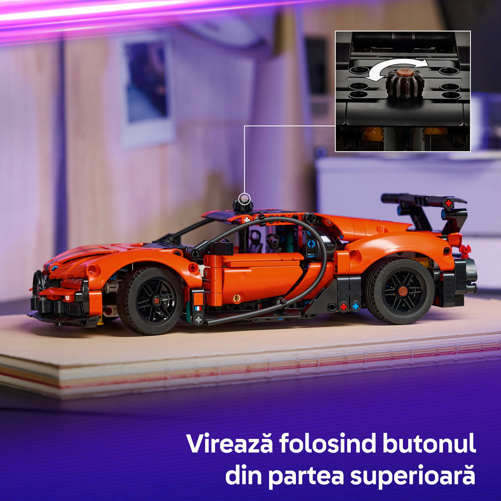 LEGO Technic: Hipermasina Bugatti Chiron Pur Sport 42222, 9 ani+, 771 piese