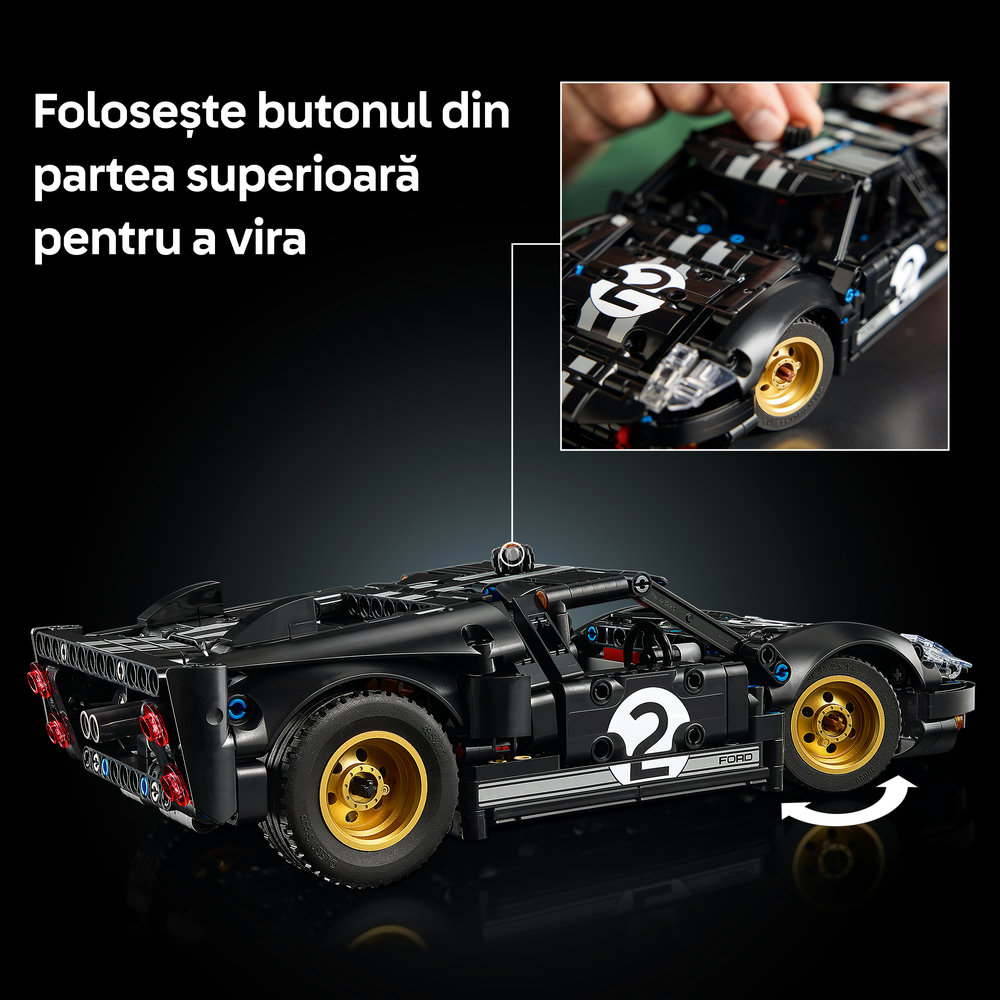 LEGO Technic: Masina de curse 1966 Ford GT40 MKII 42223, 18 ani+, 793 piese