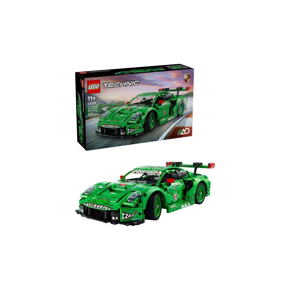 LEGO Technic: Masina Porsche 911 GT3 R REXY AO Racing 42224, 11 ani+, 1313 piese