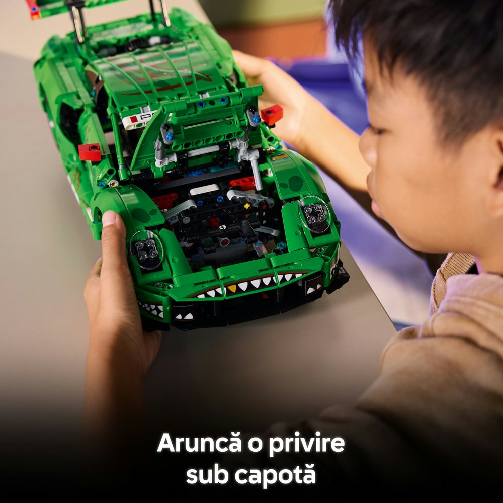 LEGO Technic: Masina Porsche 911 GT3 R REXY AO Racing 42224, 11 ani+, 1313 piese