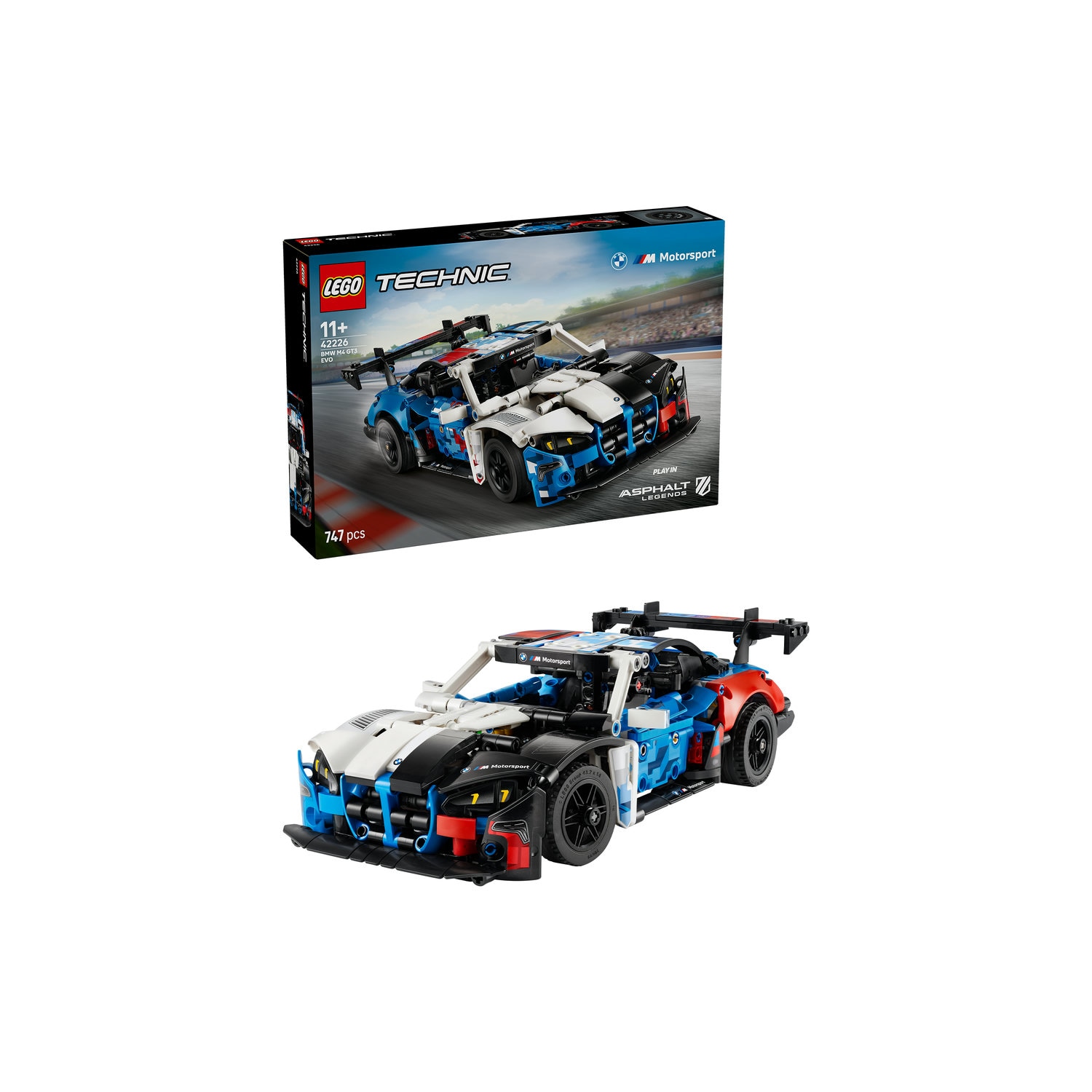 LEGO Technic: Masina de curse BMW M4 GT3 EVO 42226, 11 ani+, 747 piese