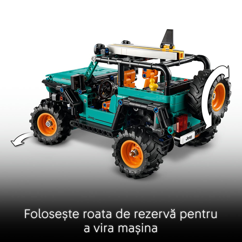 LEGO Technic: SUV-ul Jeep Wrangler Rubicon 42227, 10 ani+, 723 piese