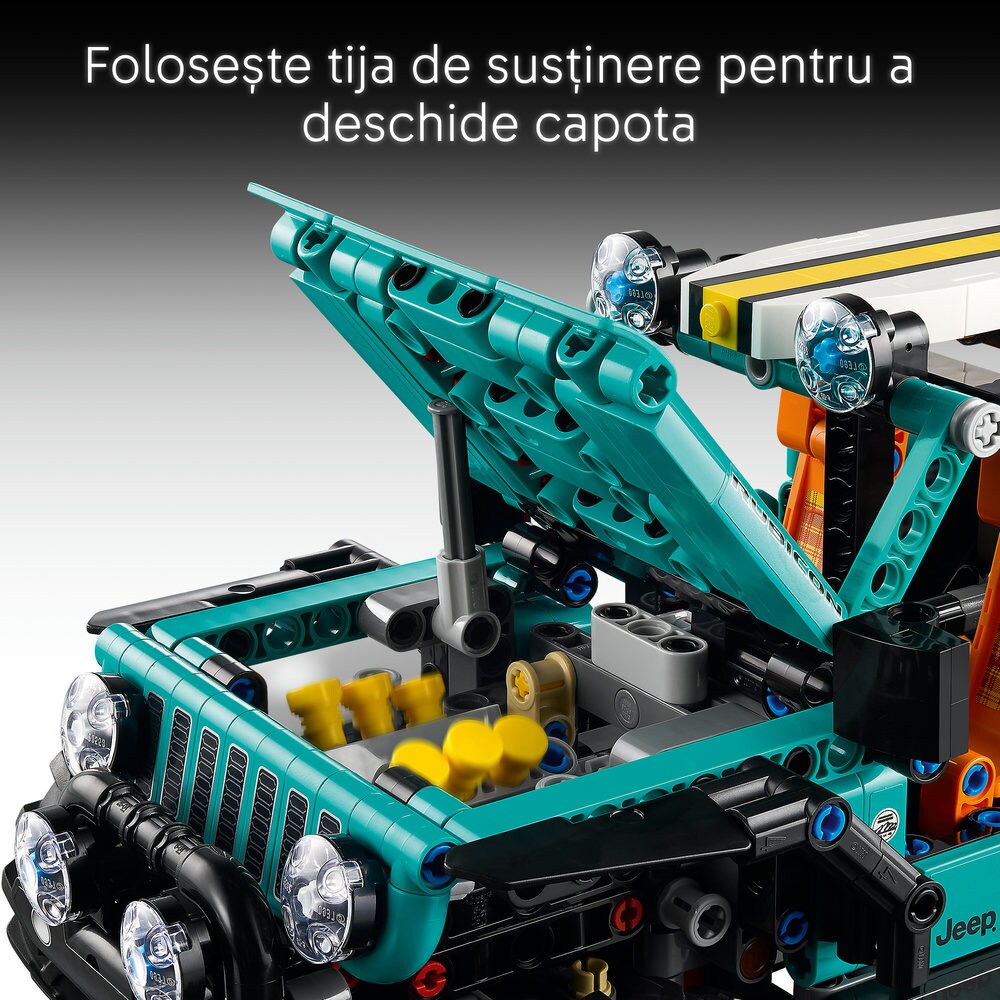 LEGO Technic: SUV-ul Jeep Wrangler Rubicon 42227, 10 ani+, 723 piese