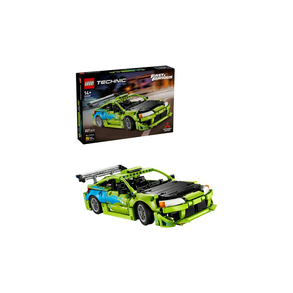 LEGO Technic: Masina Mitsubishi Eclipse din Fast and Furious 42229, 14 ani+, 827 piese