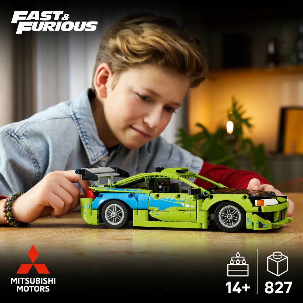 LEGO Technic: Masina Mitsubishi Eclipse din Fast and Furious 42229, 14 ani+, 827 piese