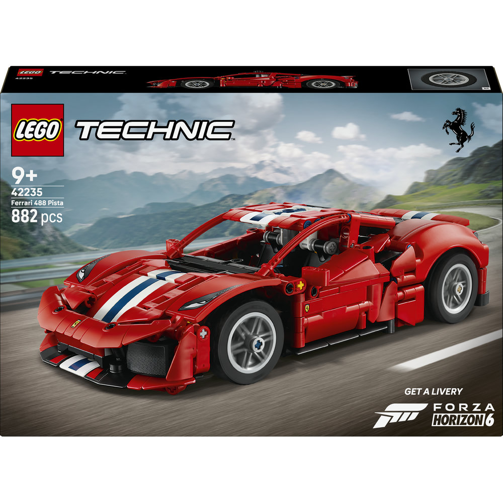 LEGO Technic: Masina Ferrari 488 Pista 42235, 9 ani+, 882 piese