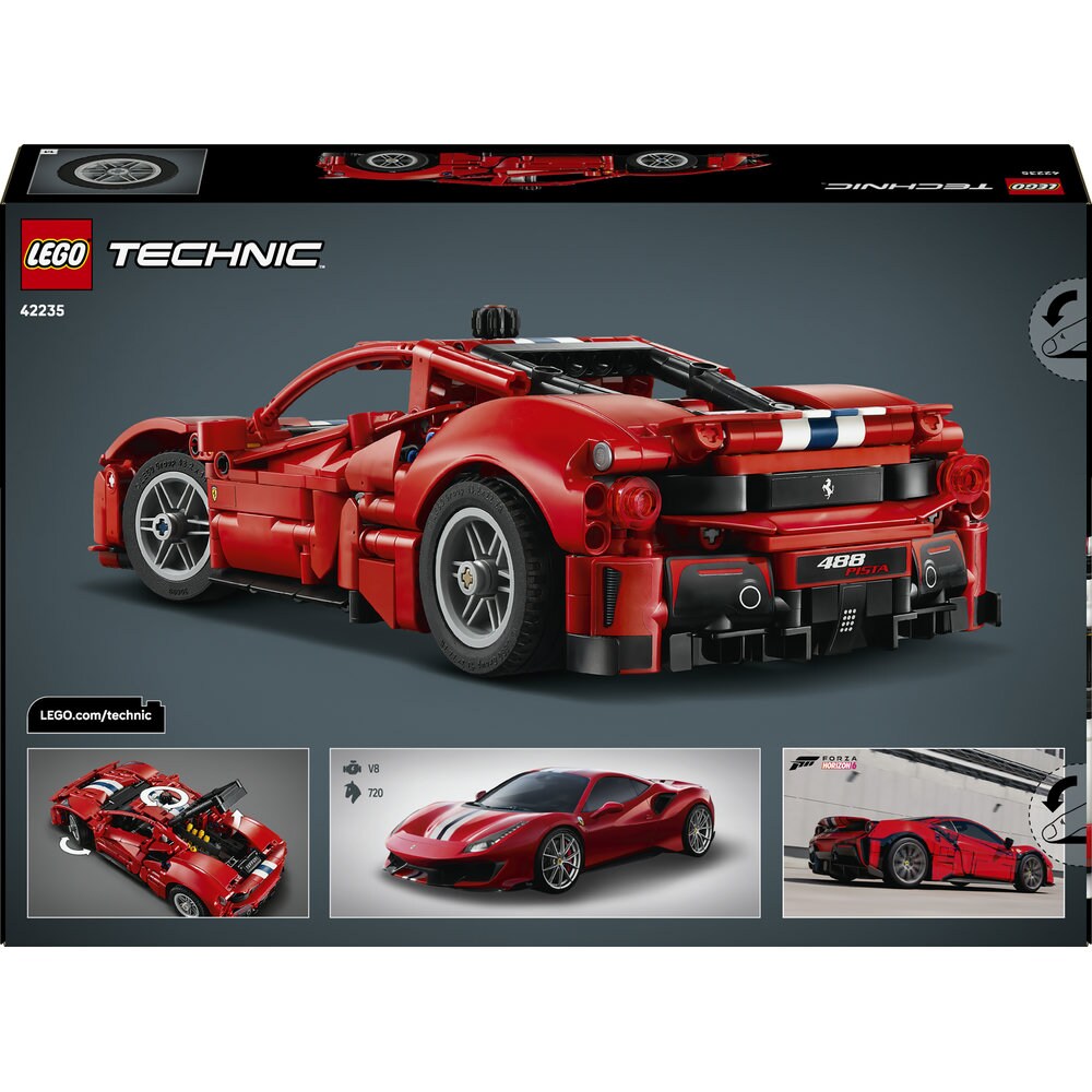 LEGO Technic: Masina Ferrari 488 Pista 42235, 9 ani+, 882 piese