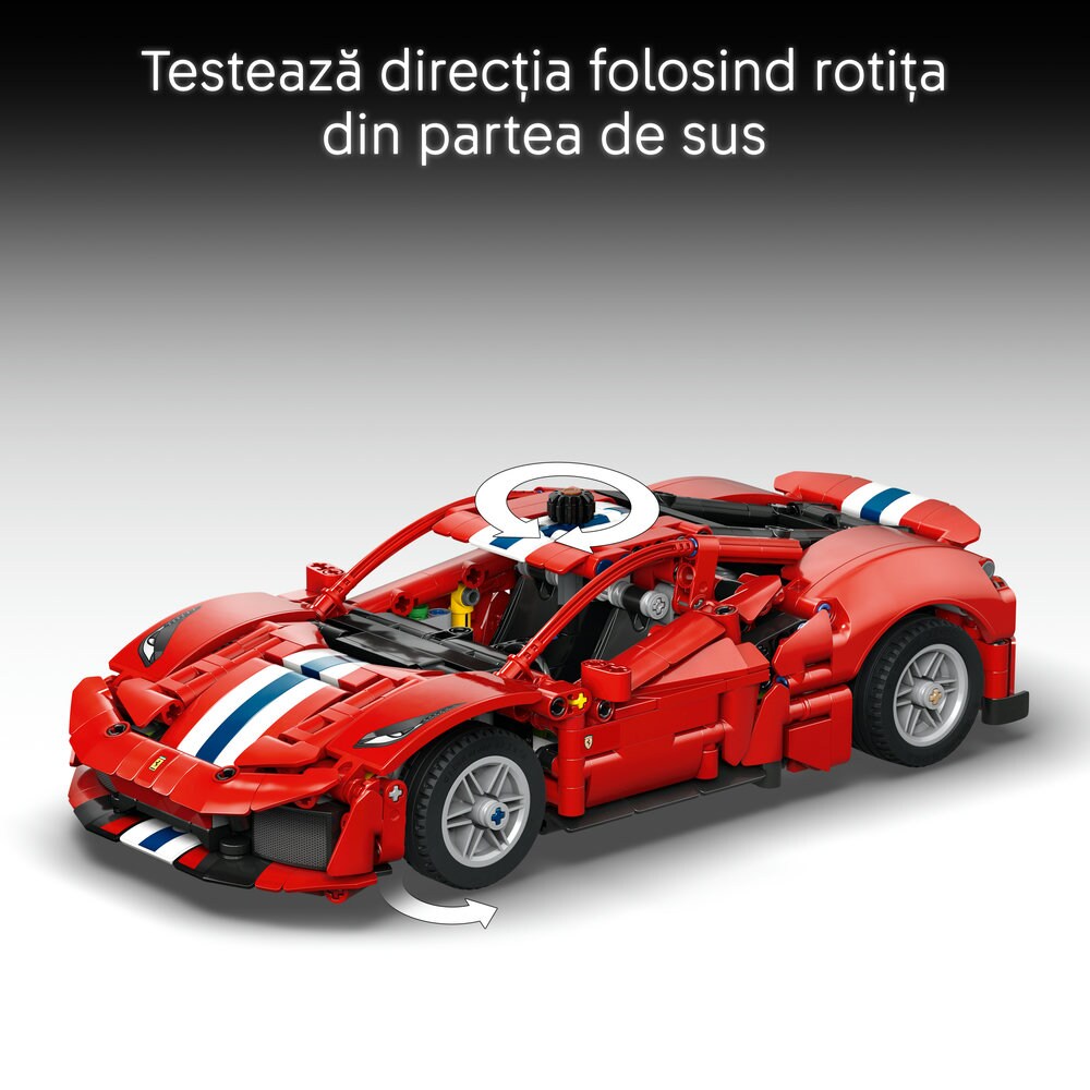 LEGO Technic: Masina Ferrari 488 Pista 42235, 9 ani+, 882 piese