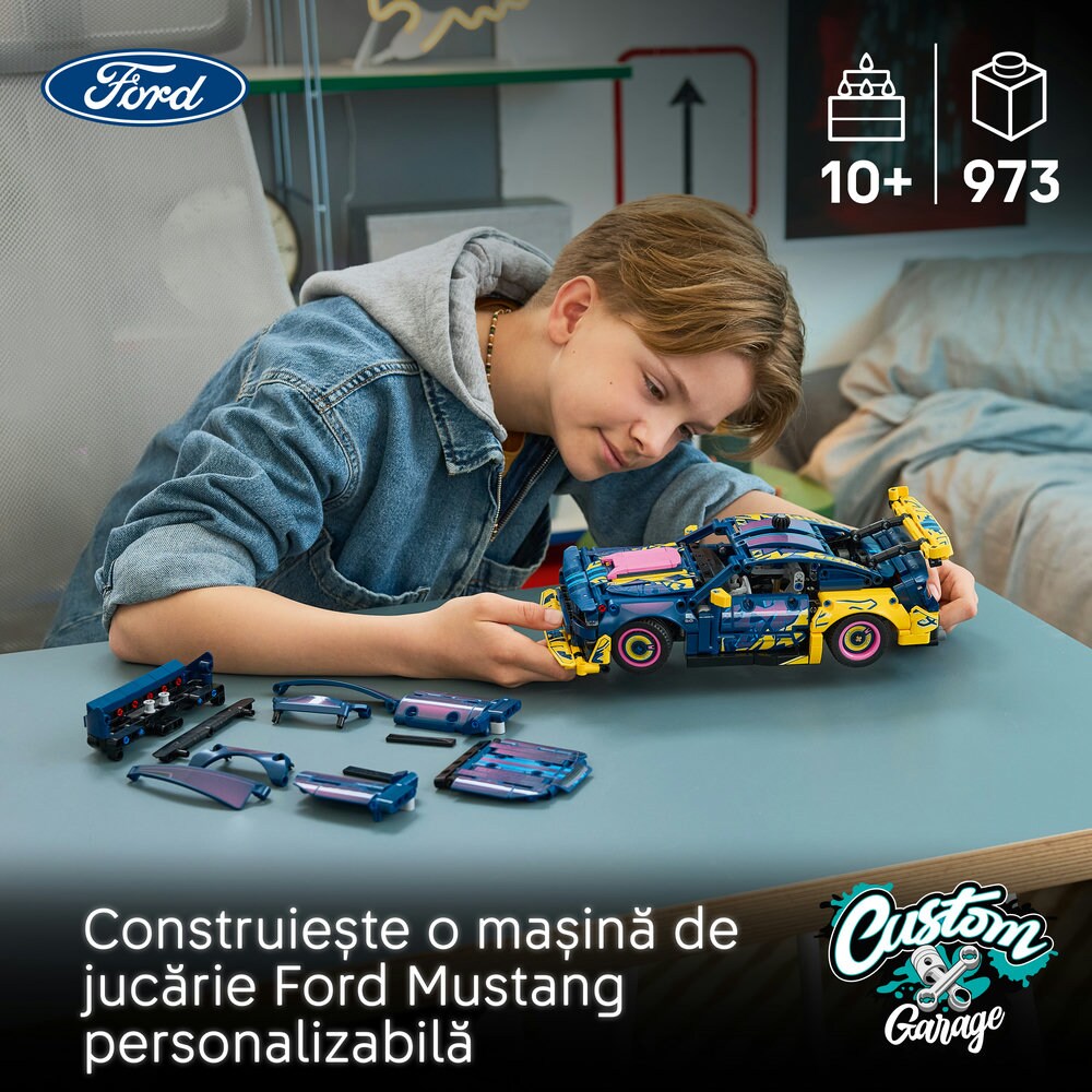 LEGO Technic: Masina personalizata Ford Mustang GT 42236, 10 ani+, 973 piese