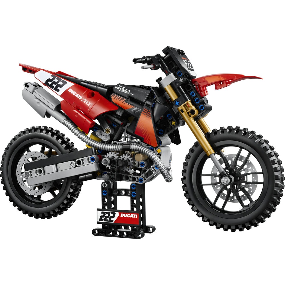 LEGO Technic: Motocicleta Ducati Desmo450 MX versiunea de uzina 42238, 10 ani+, 457 piese