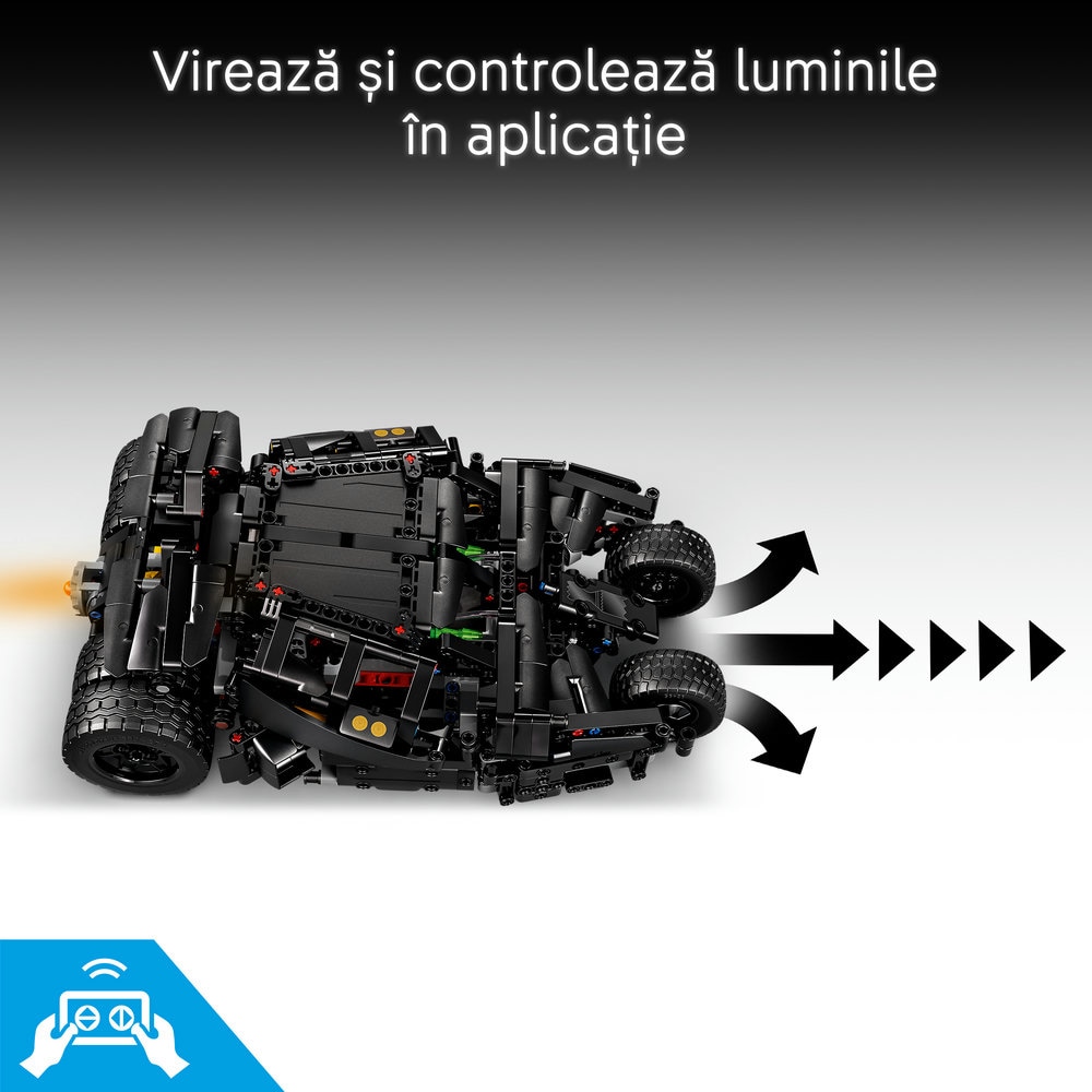 LEGO Technic: Batmobile Tumbler 42239, 12 ani+, 719 piese