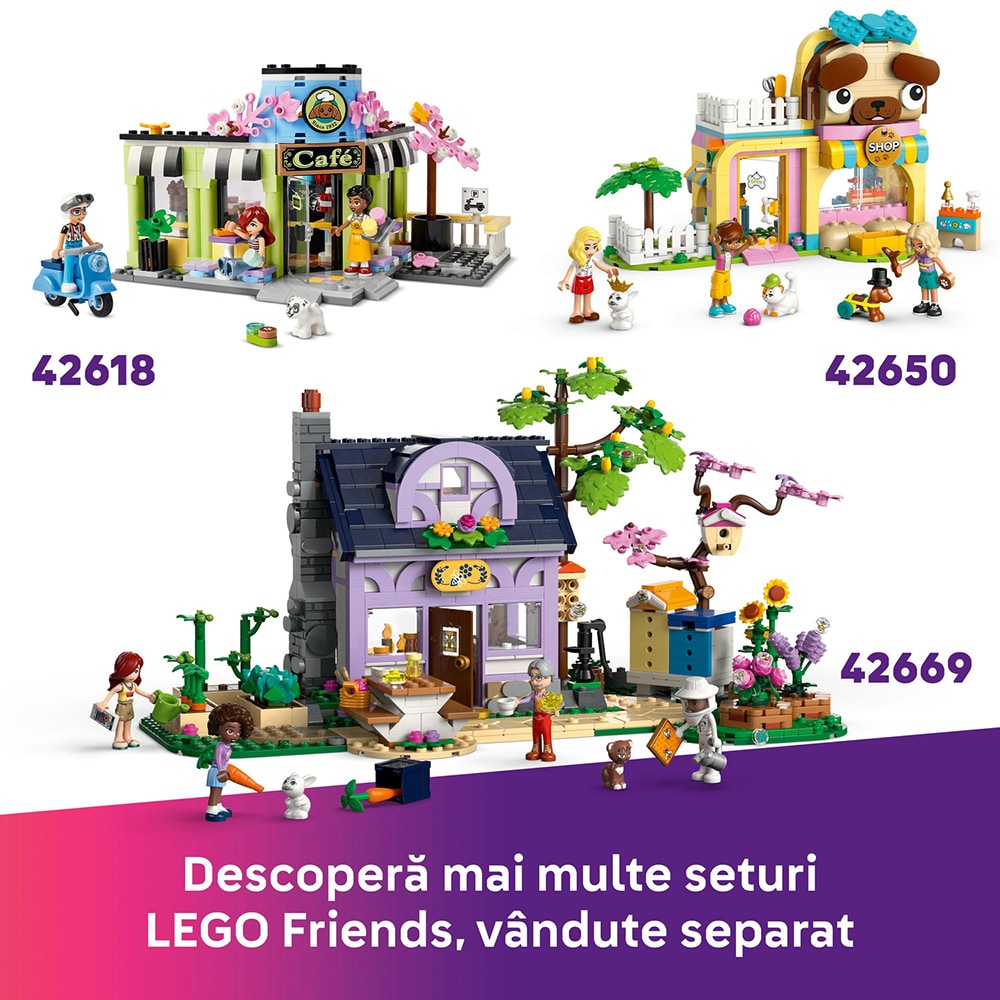 LEGO Friends: Magazin de dulciuri din orasul Heartlake 42649, 6 ani+, 376 piese