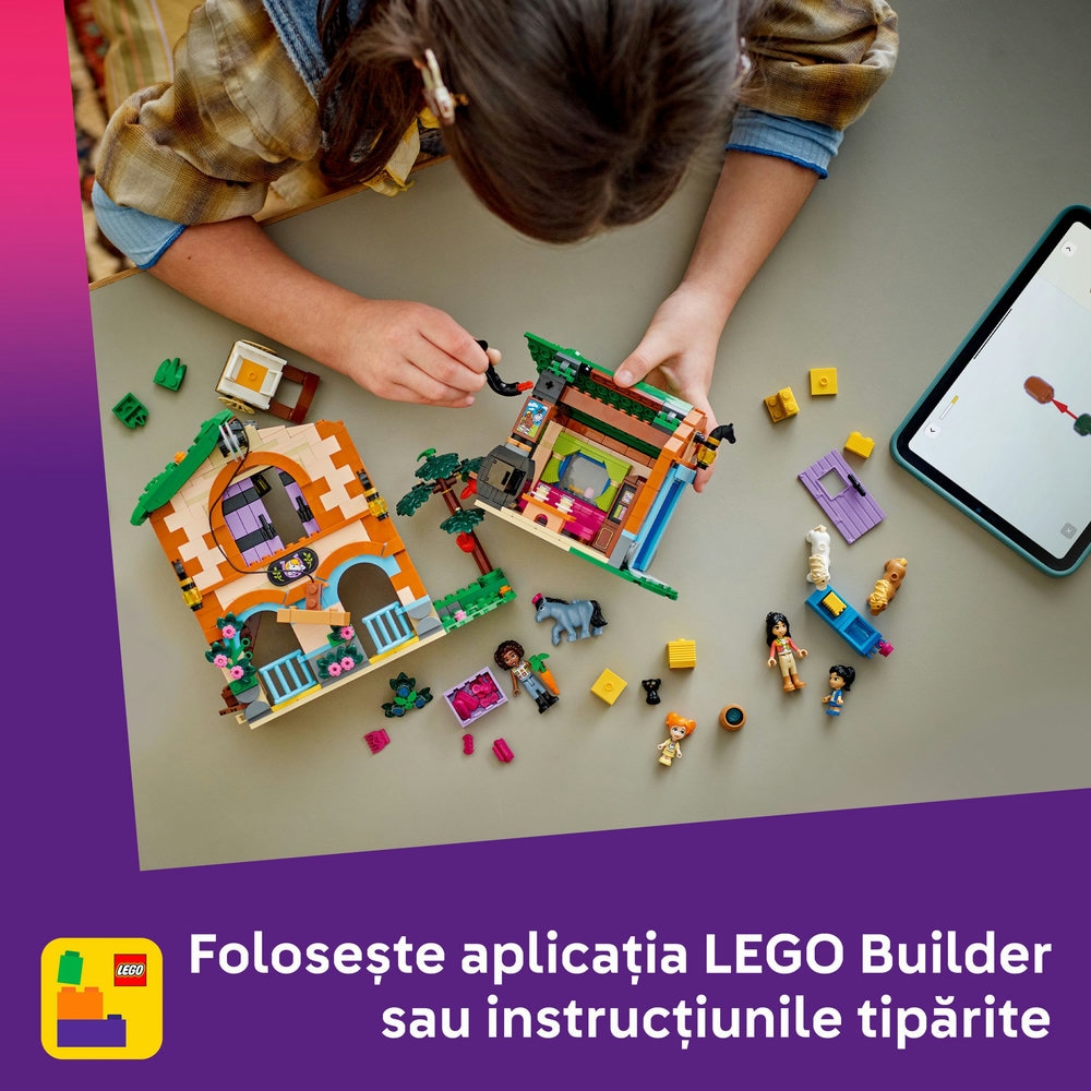 LEGO Friends: Ferma si grajd pentru ponei 42654, 7 ani+, 727 piese