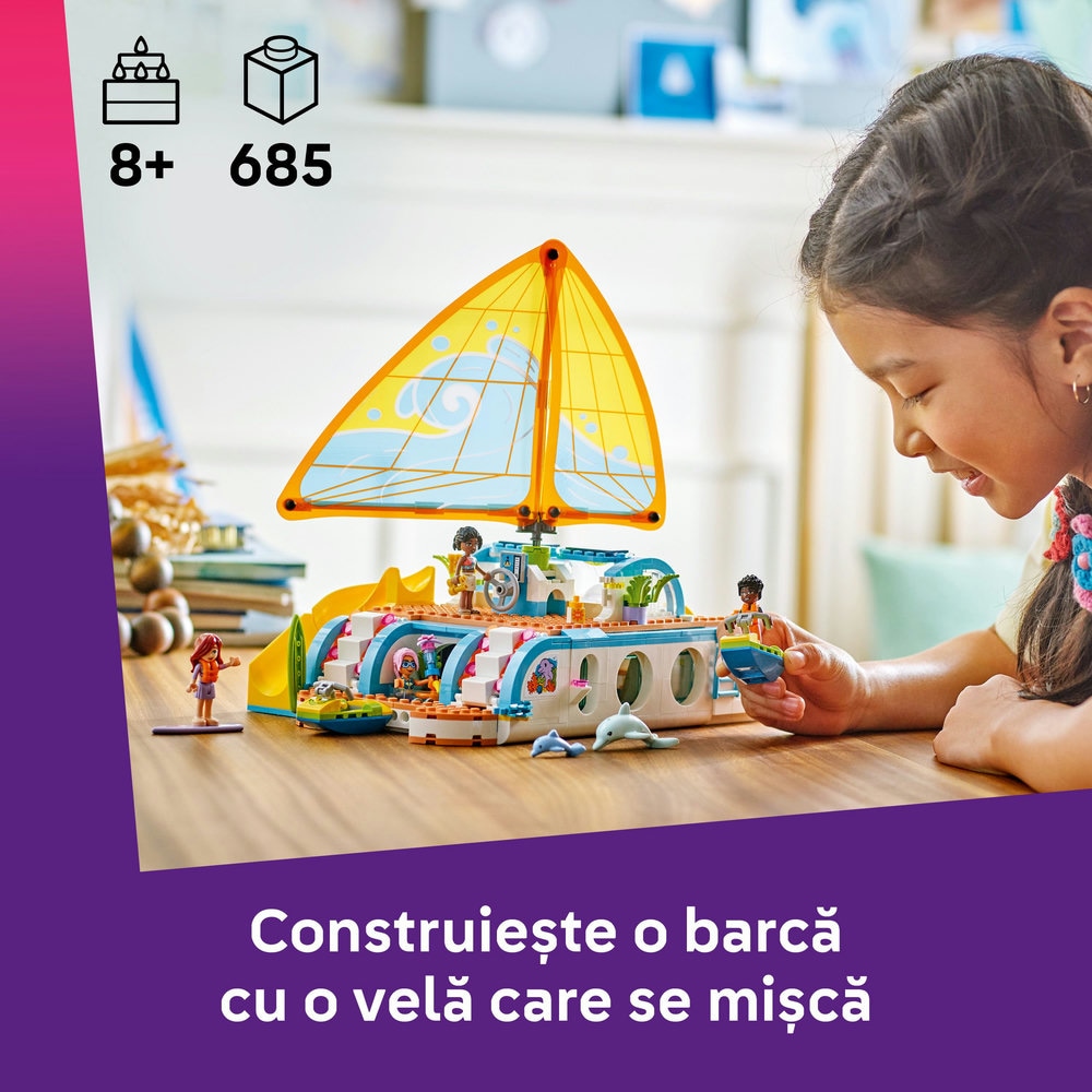 LEGO Friends: Calatoria aventuroasa cu barca 42664, 6 ani+, 685 piese