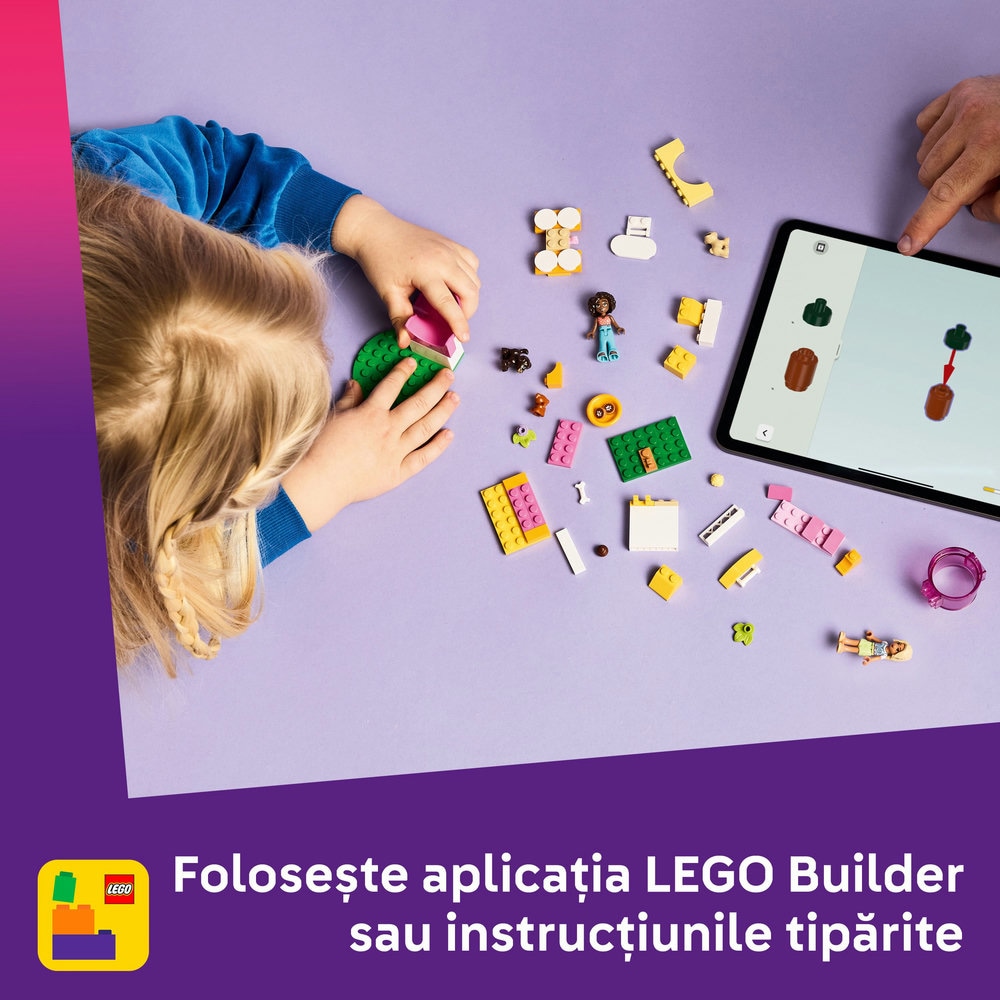 LEGO Friends: Loc de joaca pentru catelusi 42665, 4 ani+, 66 piese