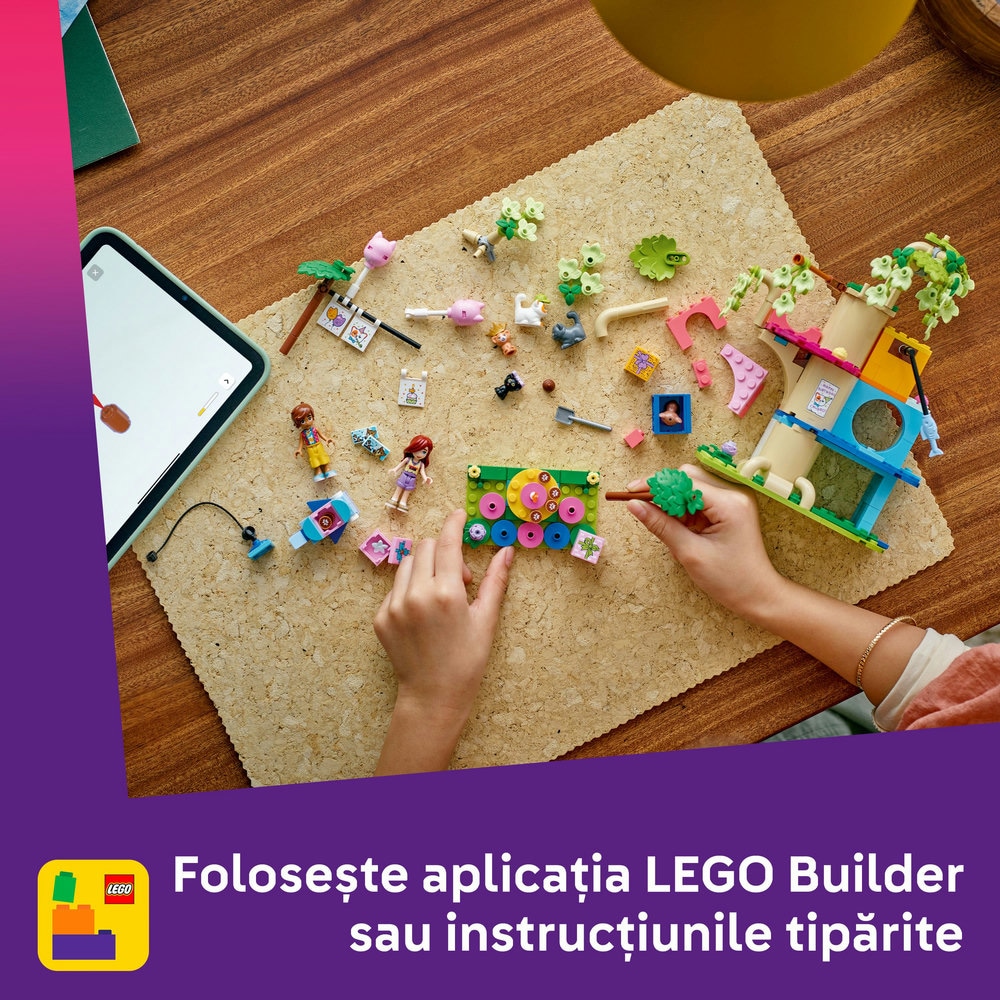 LEGO Friends: Petrecere de ziua de nastere a pisicii si casuta in copac 42666, 6 ani+, 321 piese