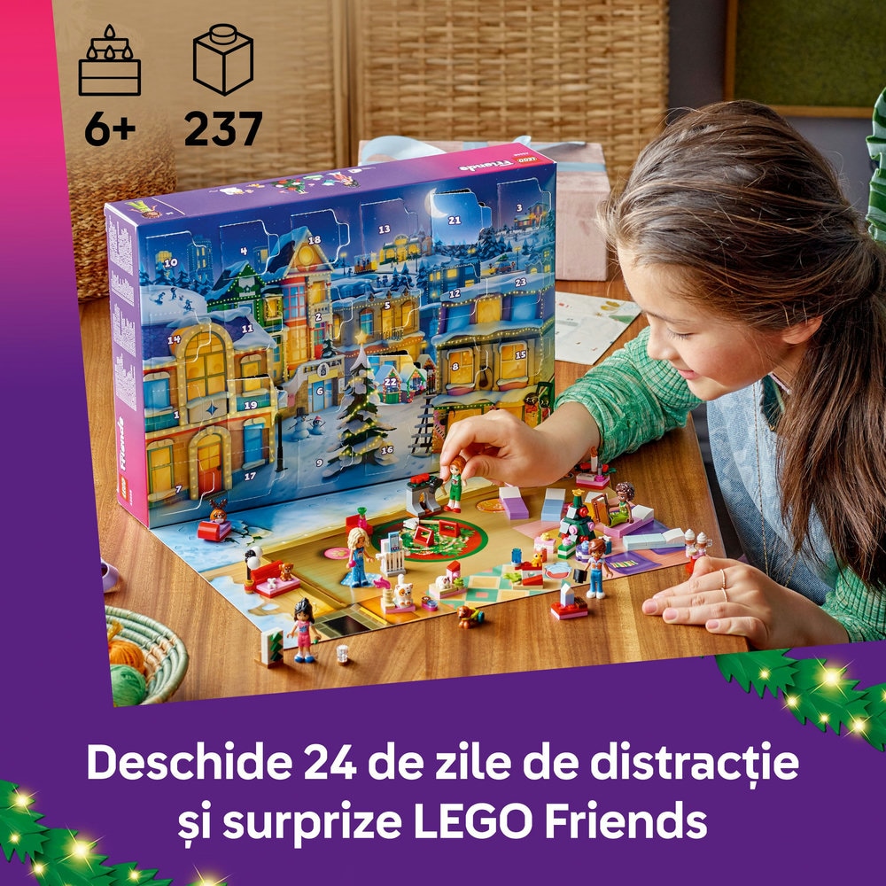 LEGO Friends: Calendar de advent 2025 42668, 6 ani+, 237 piese