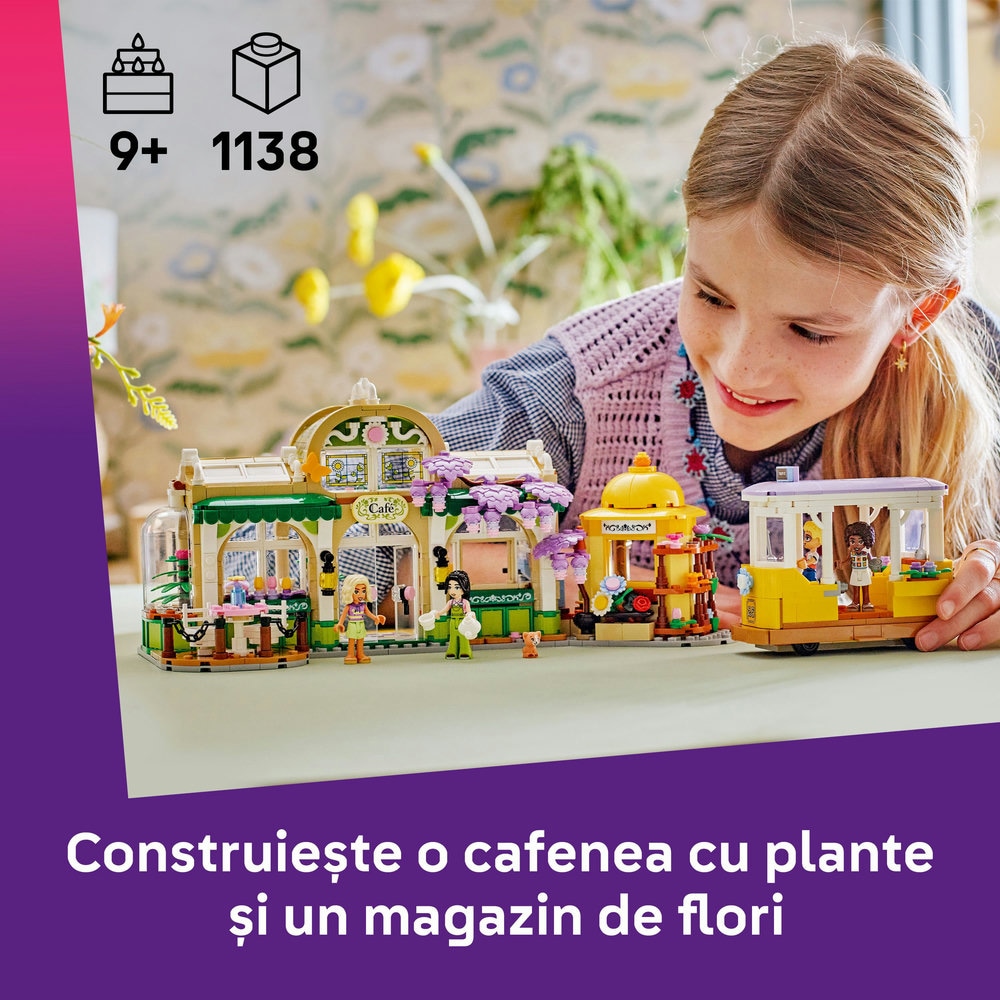 LEGO Friends: Cafenea cu multe plante si florarie 42671, 9 ani+, 1138 piese
